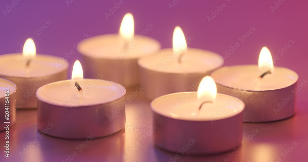 Burning candle light Burning candle light