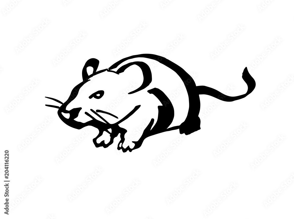 Obraz premium Mouse. Stylized line drawing