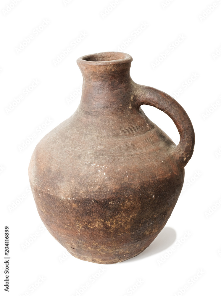 old clay wine jug