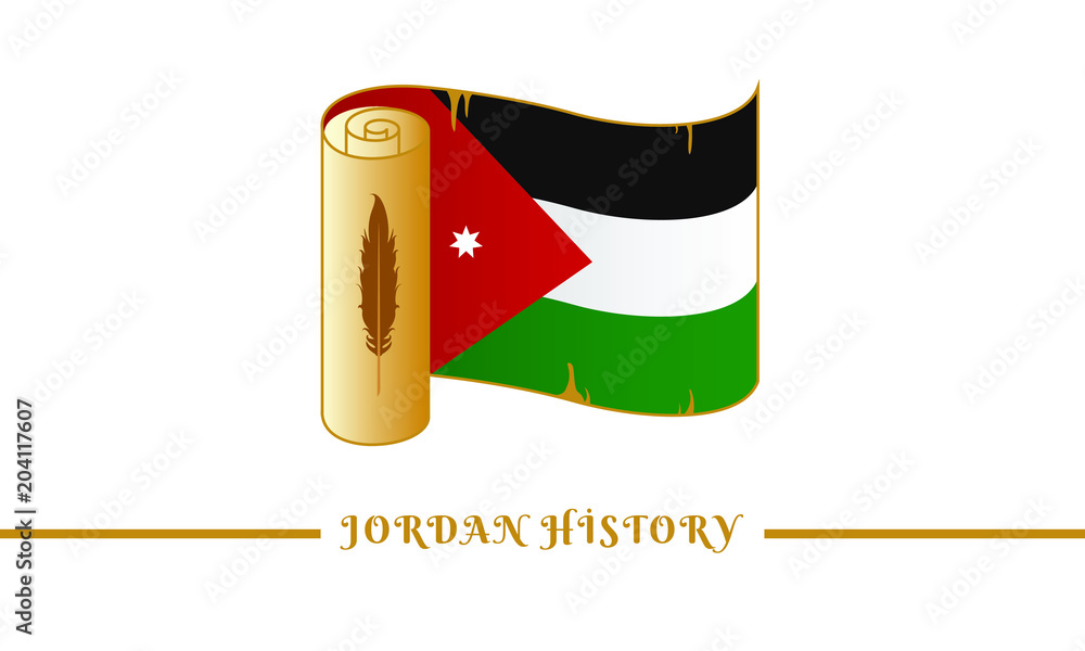 jordan flag and jordan history Stock Vector | Adobe Stock