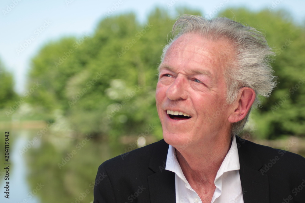Beautiful old happy man Beautiful old happy man