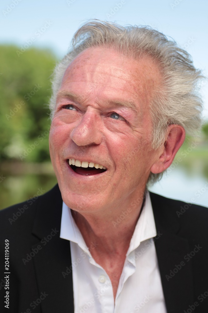 Beautiful old happy man Beautiful old happy man