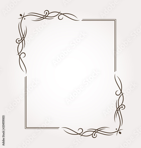 Fancy frame and page decoration. Vector illustration