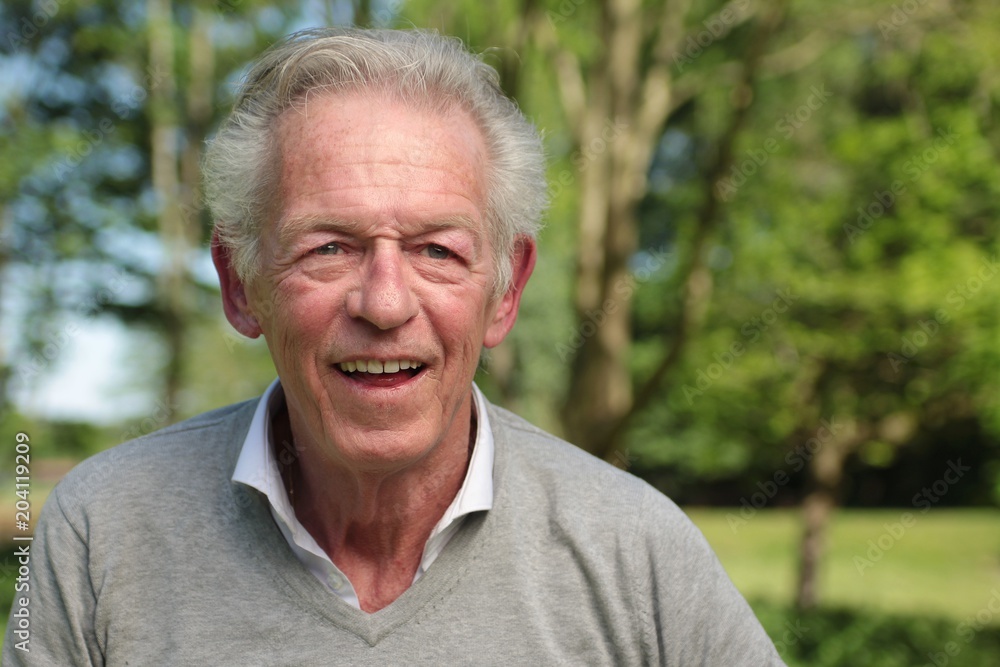 Beautiful old happy man Beautiful old happy man