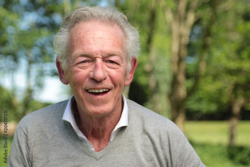 Beautiful old happy man Beautiful old happy man
