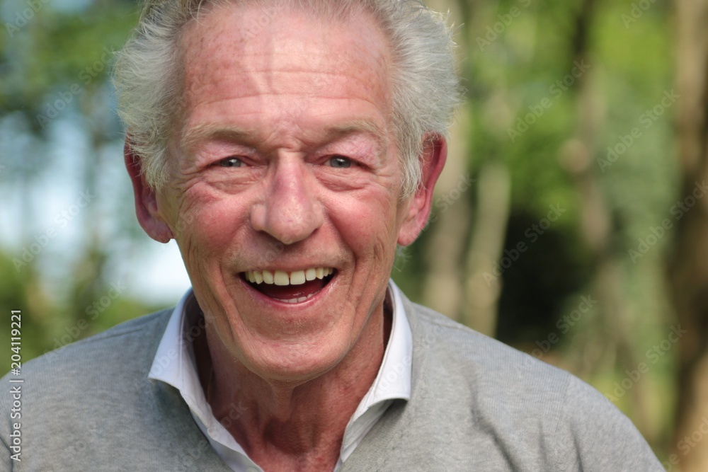Beautiful old happy man Beautiful old happy man