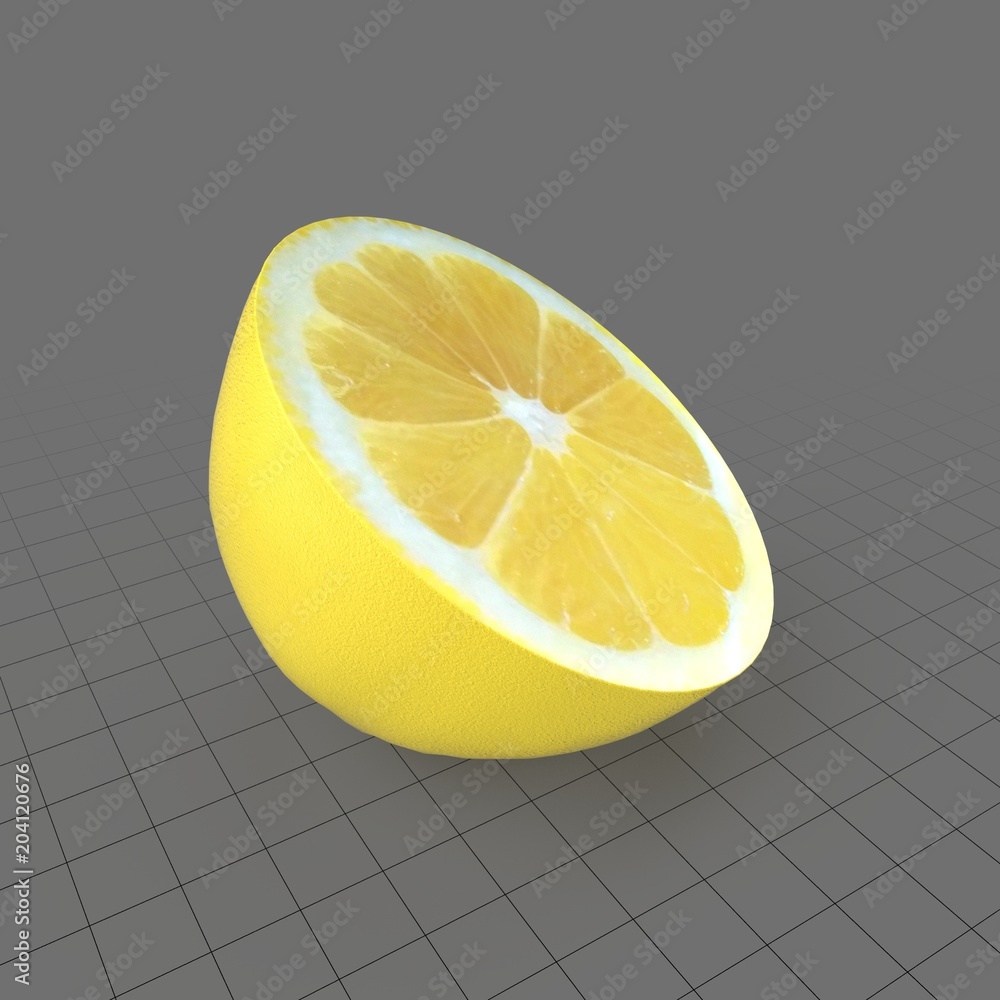 Half lemon Stock 3D asset | Adobe Stock