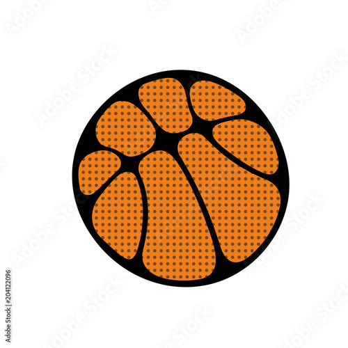 Colorful ball for outdoor basketbal game.