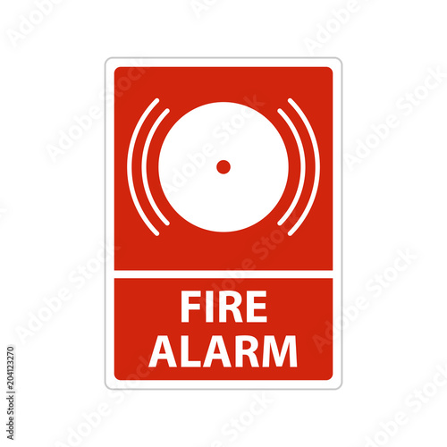 Emergency fire alarm sign
