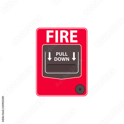 Fire alarm pull station. Clipart image isolated on white background  Stock-Vektorgrafik | Adobe Stock
