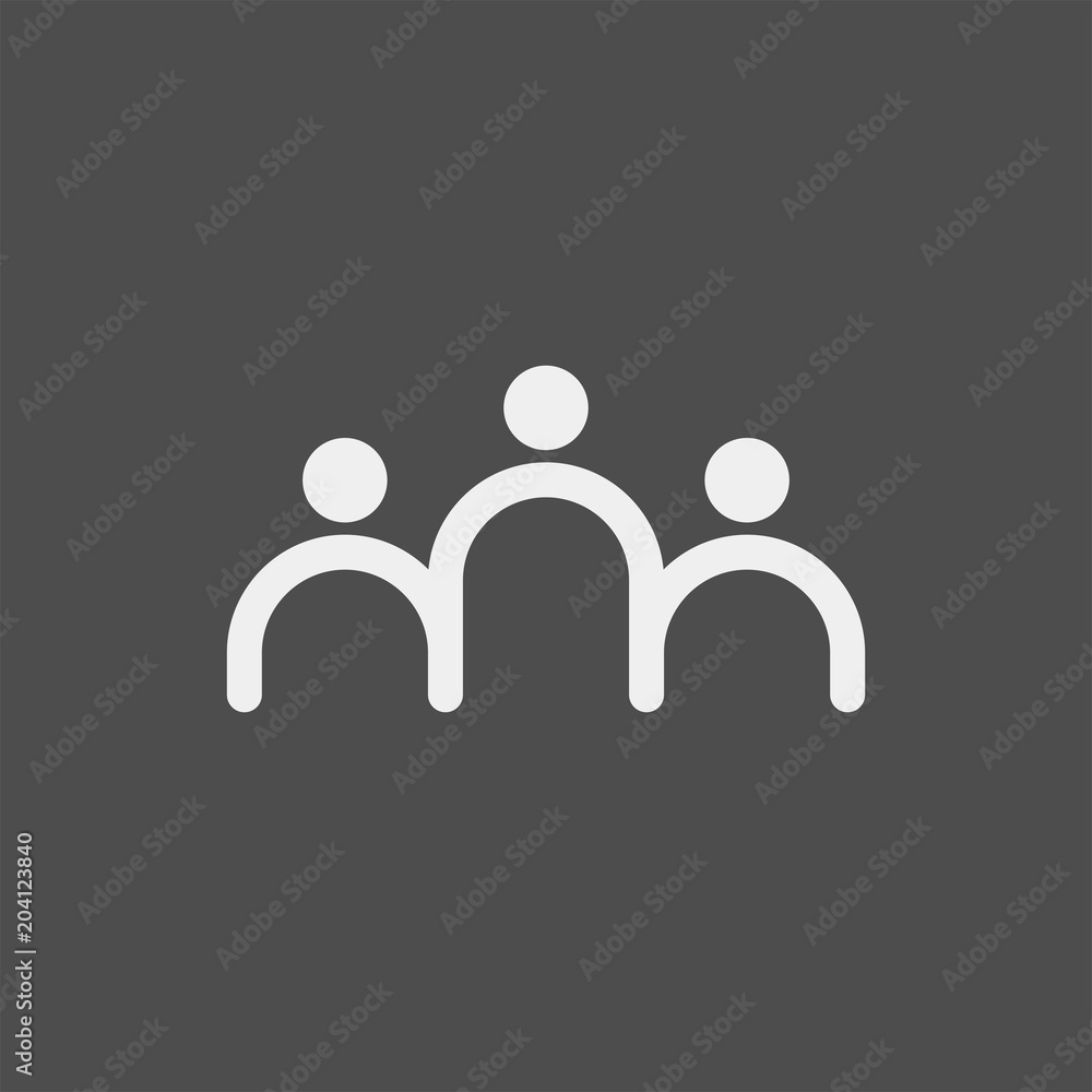 Group of people vector icon. Group flat vector icon Group of people vector icon. Group flat vector icon
