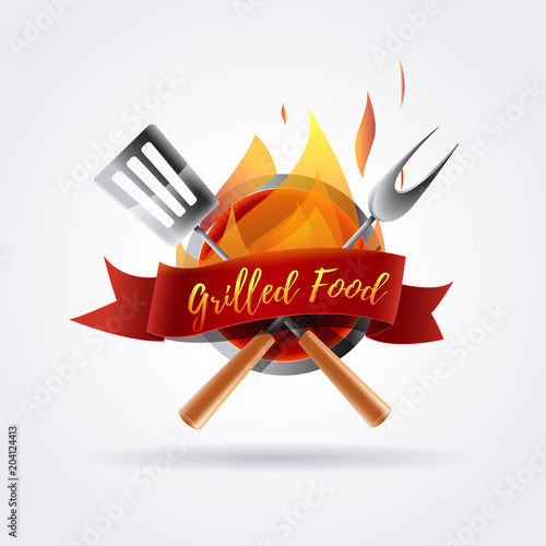 Logo grilled food