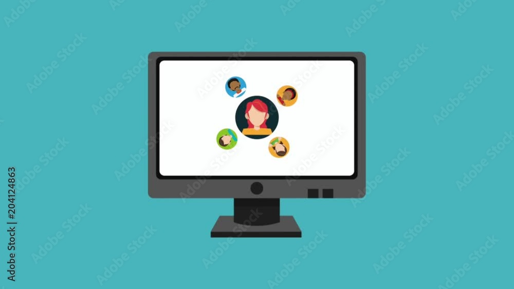 People on social network concept High Definition animation colorful scenes People on social network concept High Definition animation colorful scenes