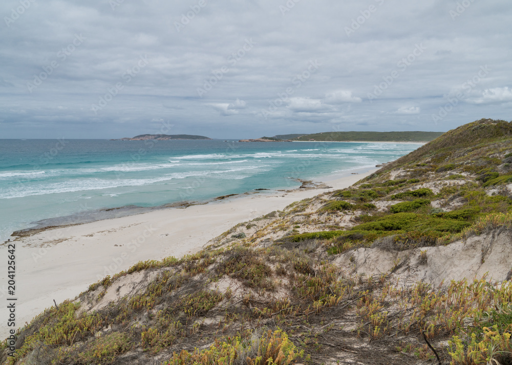 Fourth Beach close to Esperance on an overcast day, Western Australia