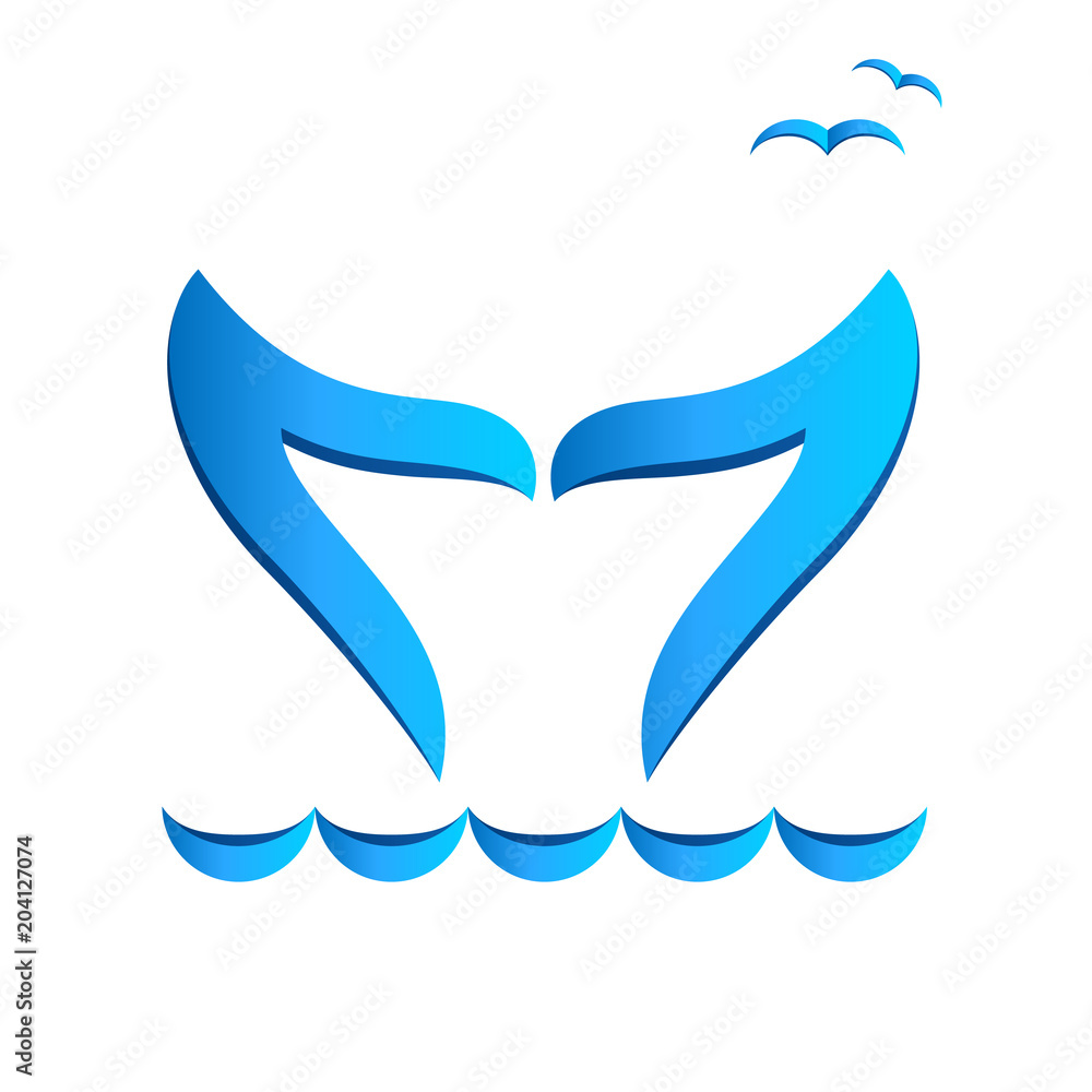 Obraz premium Fischflosse, Walflosse