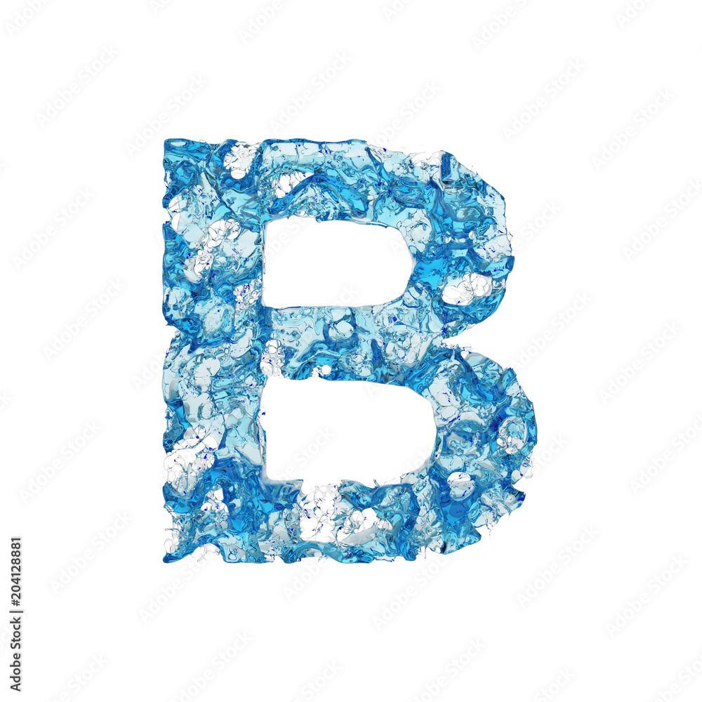 letter b green alphabet sign 3d render Stock Illustration