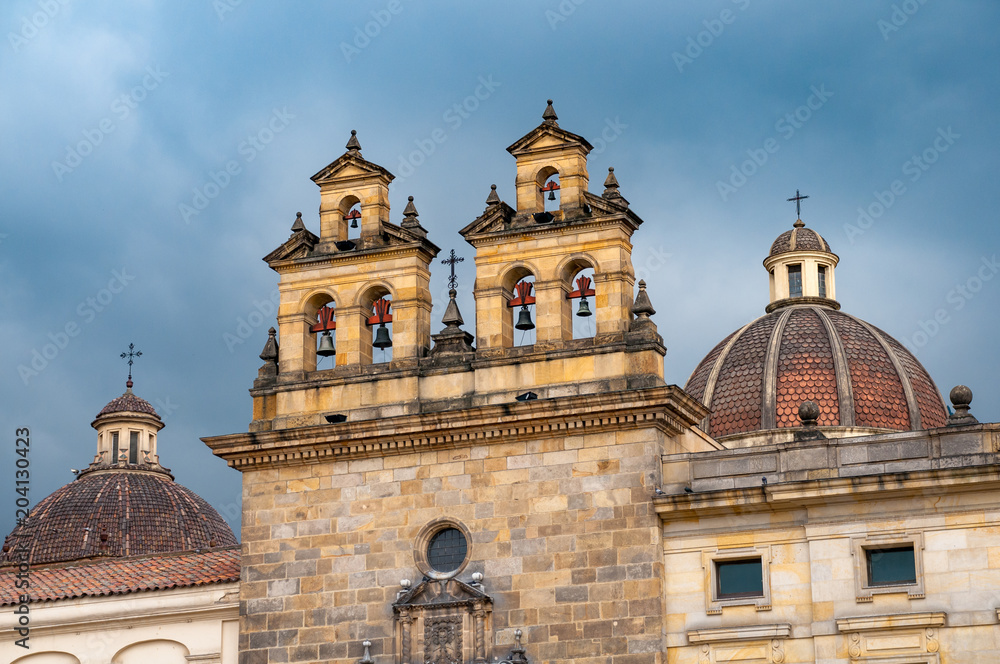 Bells of the cathedral in the plaza Simon Bolivar in Bogota. Colombia. Bells of the cathedral in the plaza Simon Bolivar in Bogota. Colombia.