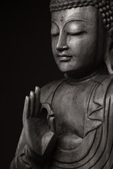 Rollo Buddha Erleuchteter Buddha in Schwarz Weiss  © Dymov