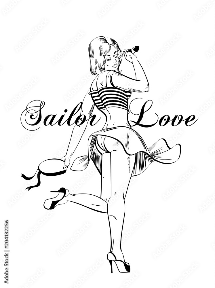 Fototapeta premium Tattoo design with decorate text.
