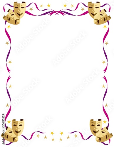 Theater Mask border design