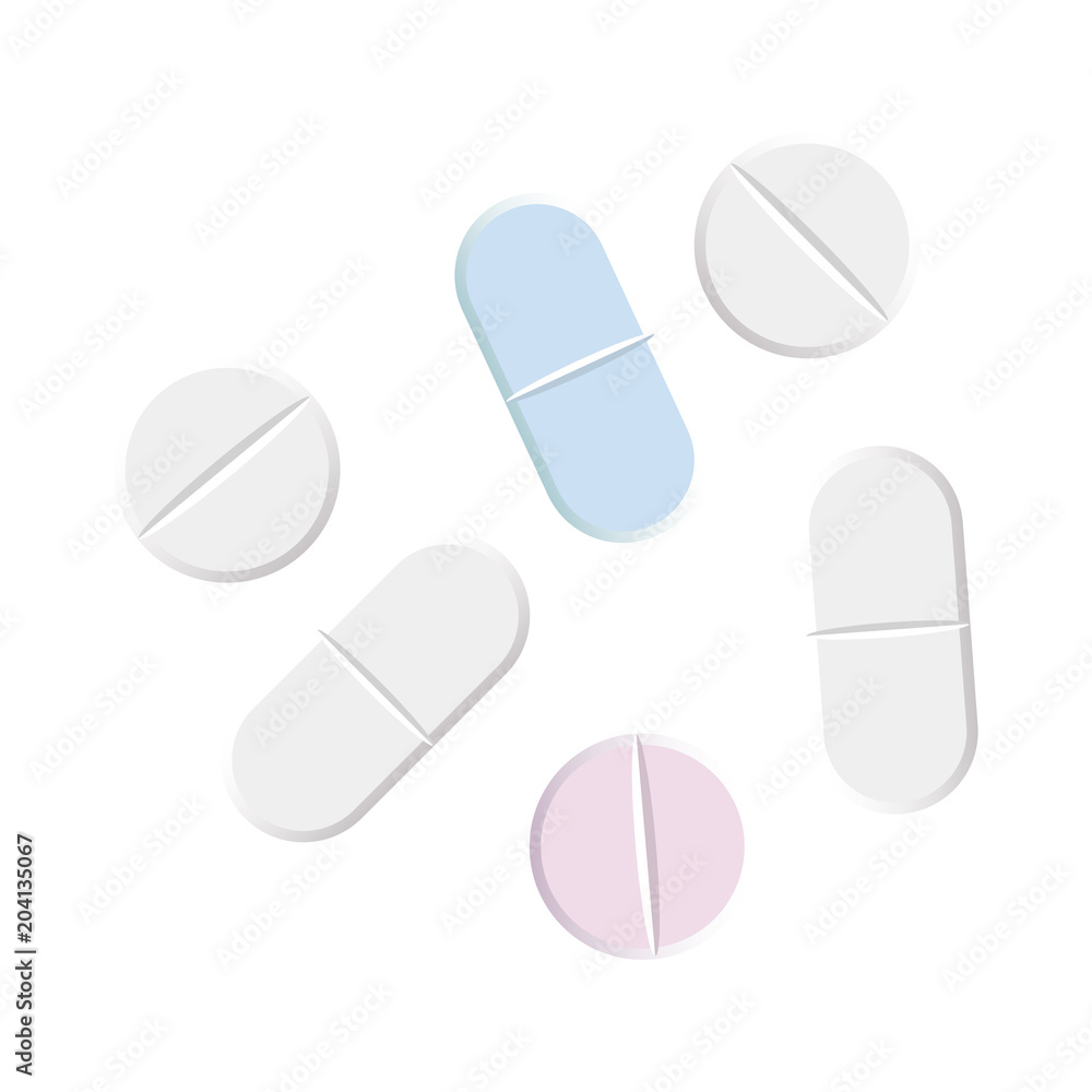 aspirin pill set isolated on white background aspirin pill set isolated on white background
