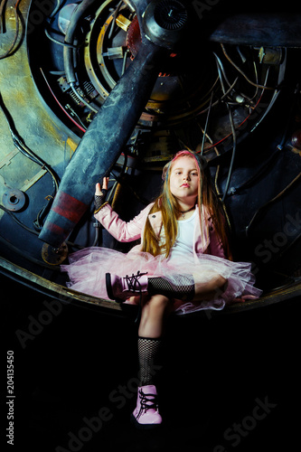  girl in the steampunk styled photoshoot
