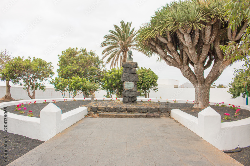 Busto del Dr. Alfonso Espínola Teguise Lanzarote Kanaren island Spain