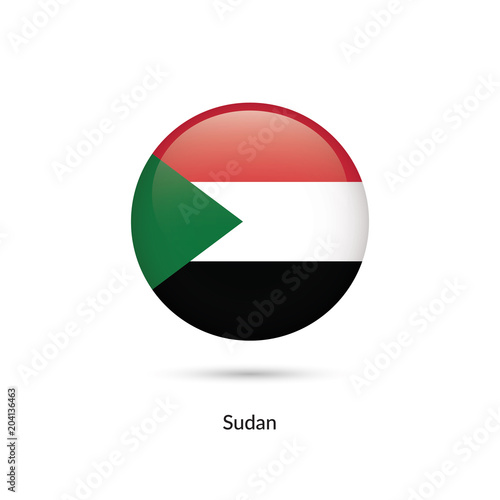 Sudan flag - round glossy button. Vector Illustration Free Download Sudan flag - round glossy button. Vector Illustration - GFXLoad