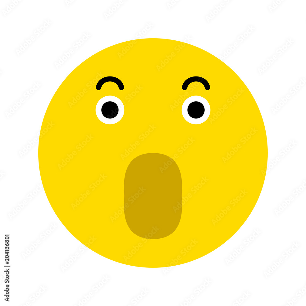 Fototapeta premium Frightened smiley icon