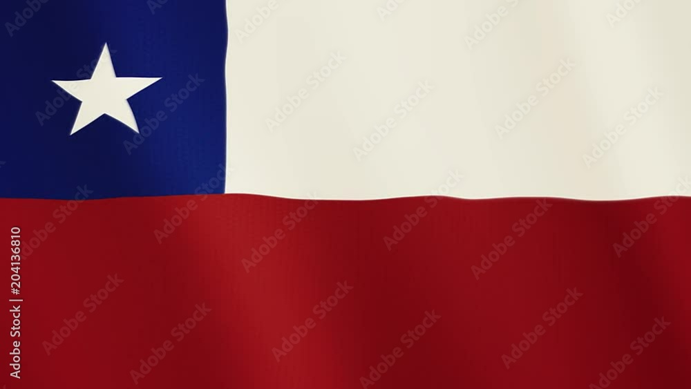 Chile flag waving animation. Full Screen. Symbol of the country. Chile flag waving animation. Full Screen. Symbol of the country.