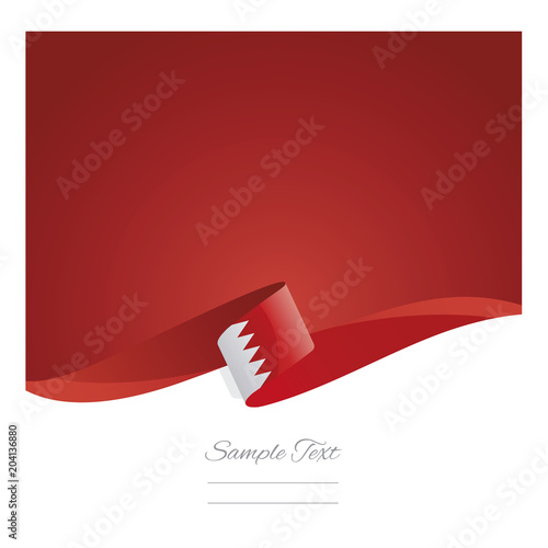 New abstract Bahrain flag ribbon