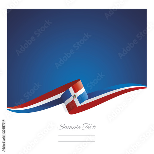 New abstract Dominican Republic flag ribbon