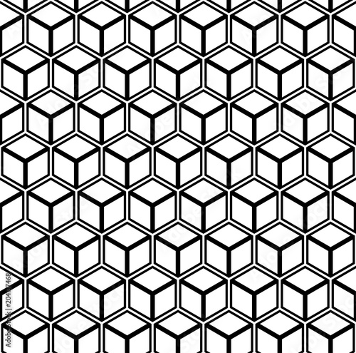 Seamless geometric hexagons pattern.
