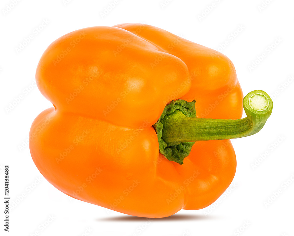 Fresh sweet red pepper bell isolated on white background with clipping path Fresh sweet red pepper bell isolated on white background with clipping path