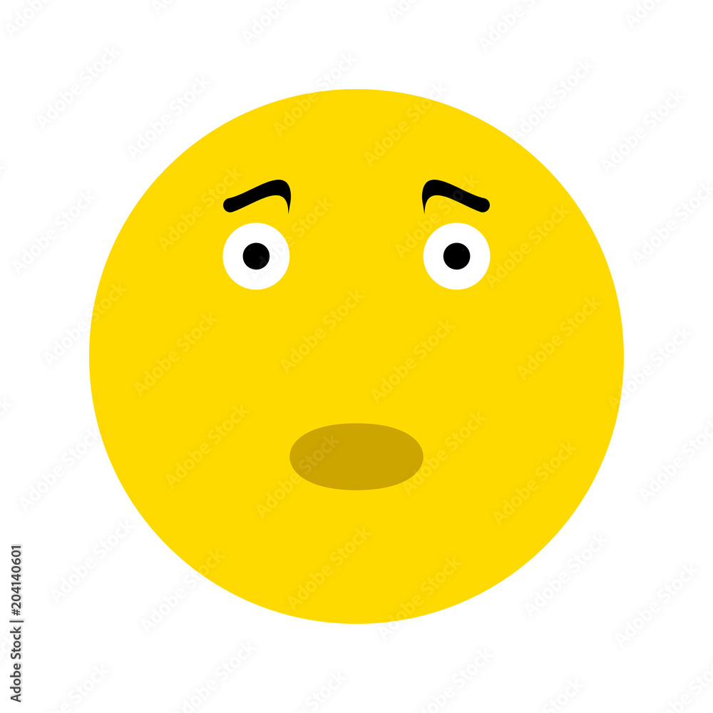 Fototapeta premium Frustrated smiley face icon