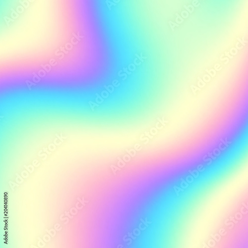 Soft blending abstract gradient background vector. Blur smooth background. Holographic colors. Vector image.