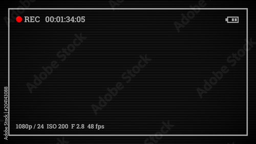 Video recording on the screen. Lens flare and Glare. Camera Viewfinder. background for business advertising web concept. Vintage Retro User Interface. Image quality stabilization.
