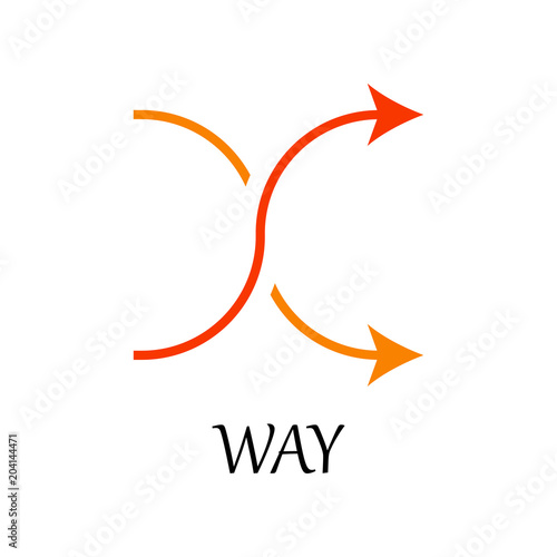 colored way arrows icon. Element of web icon for mobile concept and web apps. Detailed colored way arrows icon can be used for web and mobile. Premium icon