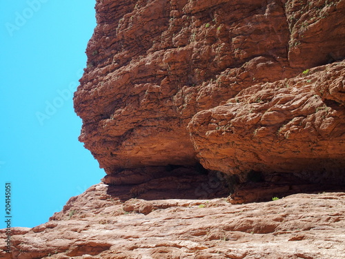 Rocky cliff of TODGHA GORGE canyon landscape in MOROCCO, eastern part of High Atlas Mountains range at Dades Rivers photo