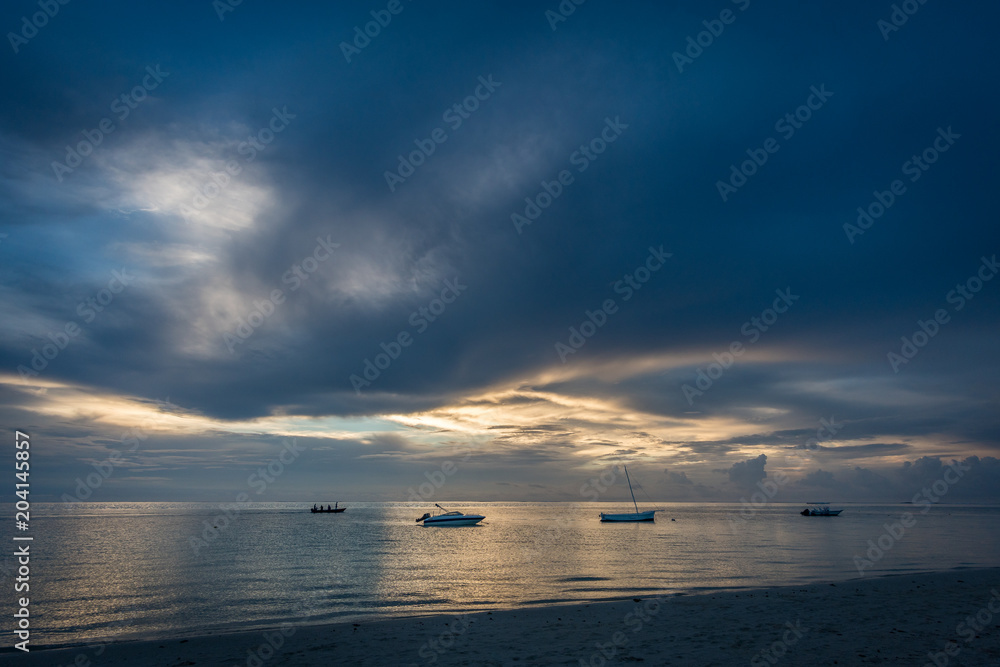 Sunset on Mauritius island Sunset on Mauritius island