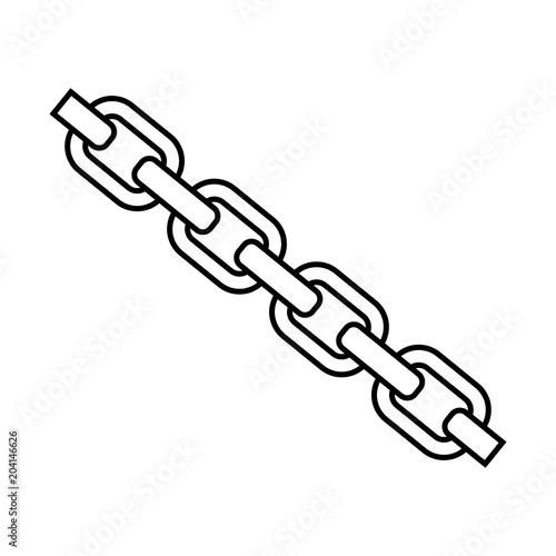 Chain Icon in trendy flat style isolated on white background. photo