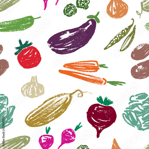 Pattern of the drawn vegetables