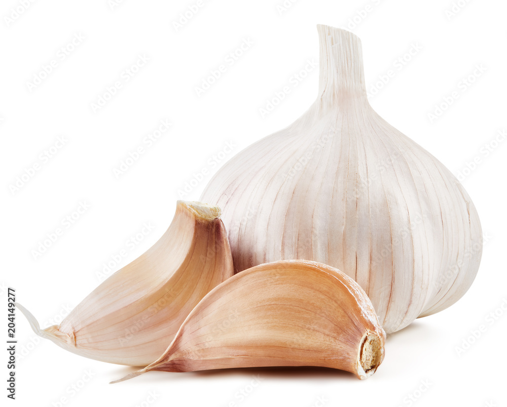 Obraz premium Garlic Isolated on white