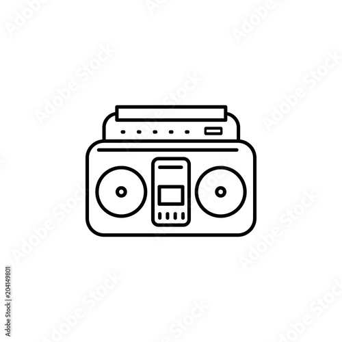 music tape recorder icon. Element of media and news for mobile concept and web apps. Detailed music tape recorder icon can be used for web and mobile. Premium icon