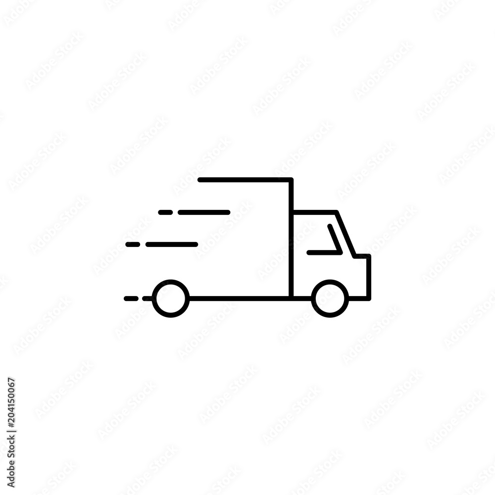 fast truck icon. Element of speed for mobile concept and web apps illustration. Thin line icon for website design and development, app development. Premium icon fast truck icon. Element of speed for mobile concept and web apps illustration. Thin line icon for website design and development, app development. Premium icon