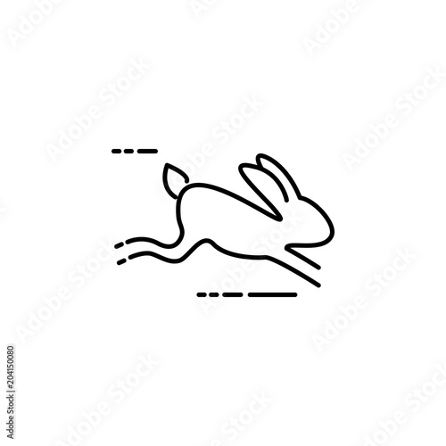 running hare icon. Element of speed for mobile concept and web apps illustration. Thin line icon for website design and development, app development. Premium icon