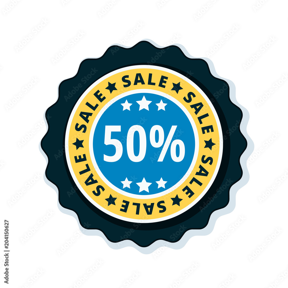50% Sale label illustration 50% Sale label illustration