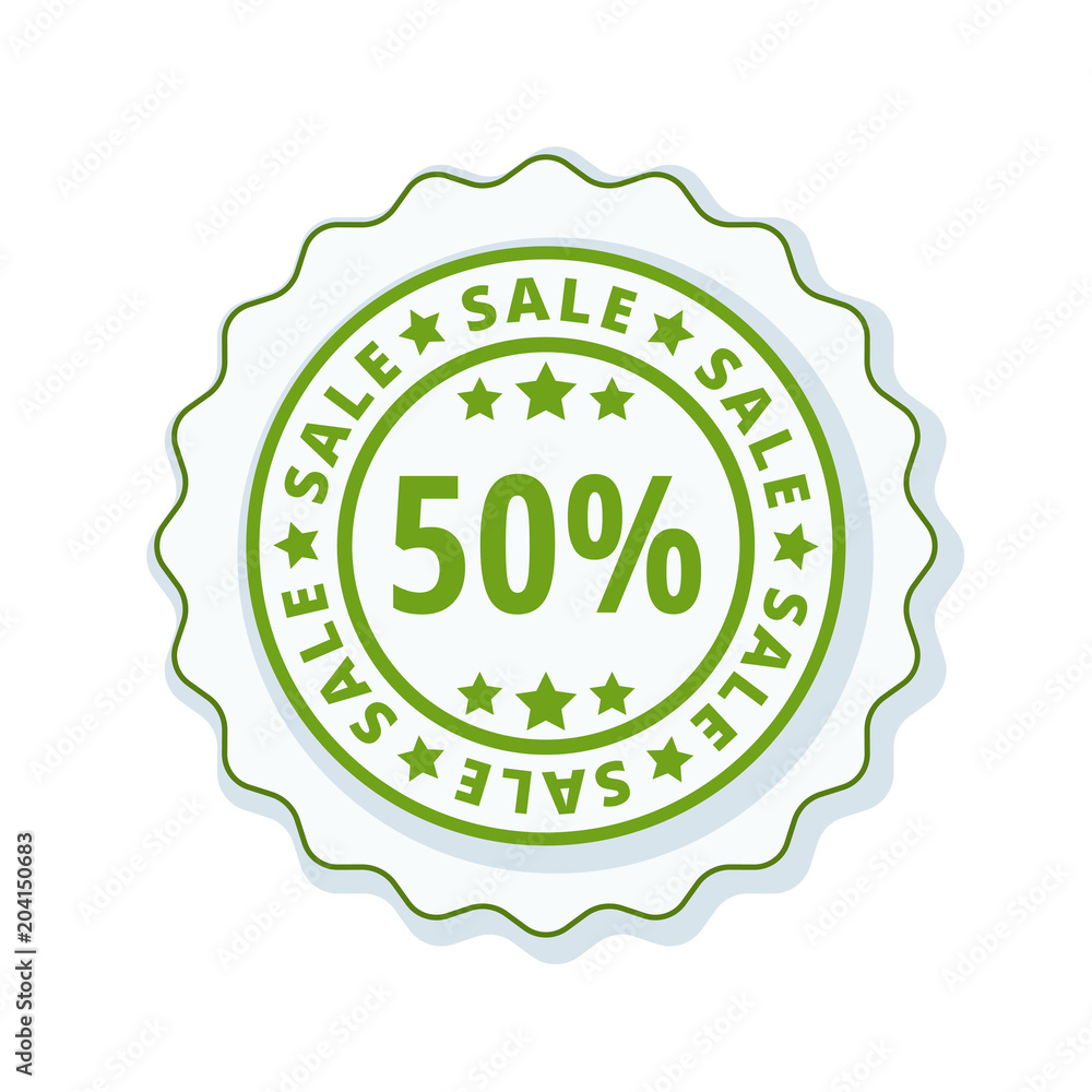 50% Sale label illustration 50% Sale label illustration