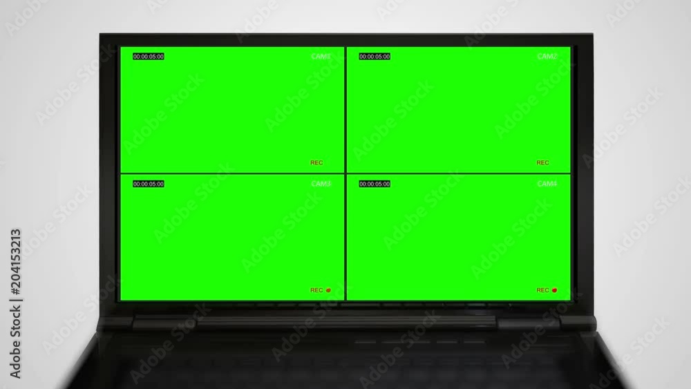 laptop monitor display of cctv security