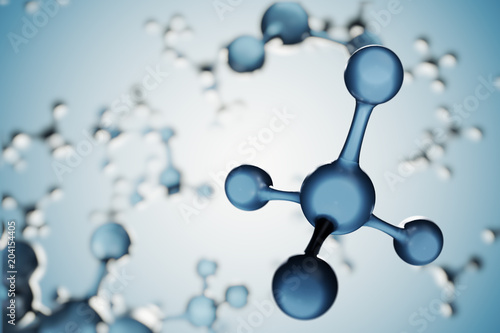 Science concept. Methane or Ammonium molecules. 3D rendered illustration. photo